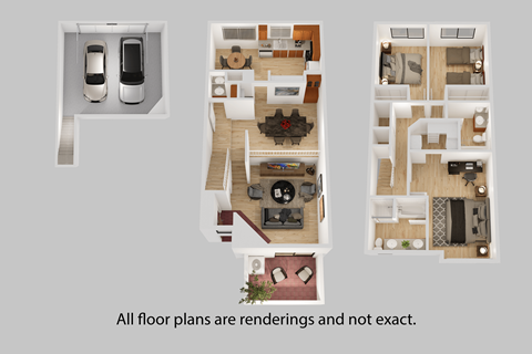 a comparison of floor plans of different rooms of the house